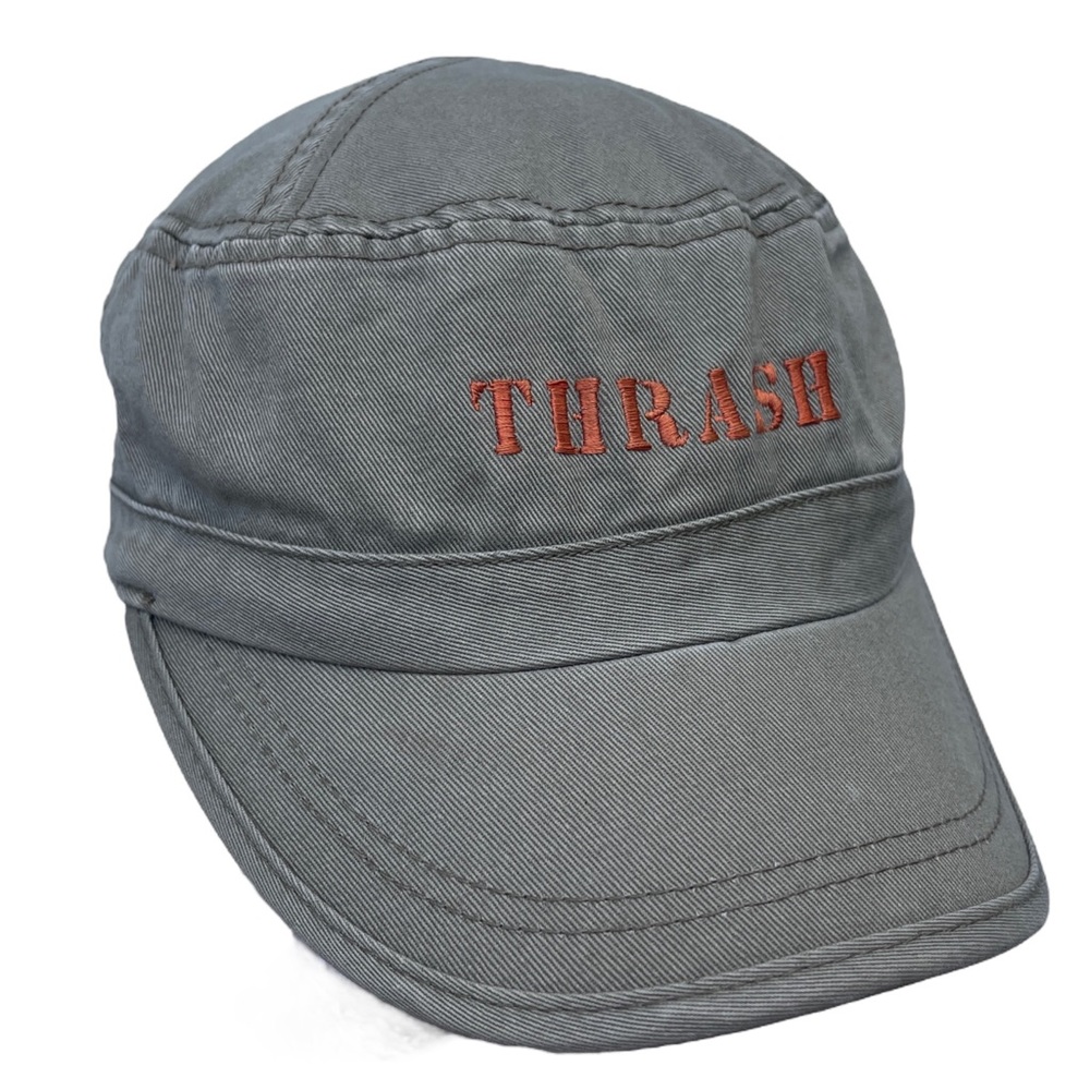 THRASH cadet military cap hat 45 m*a*s*h vibe VGUC green